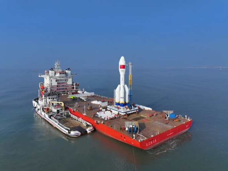 China lan?a foguete espacial a partir de um navio no Mar Amarelo