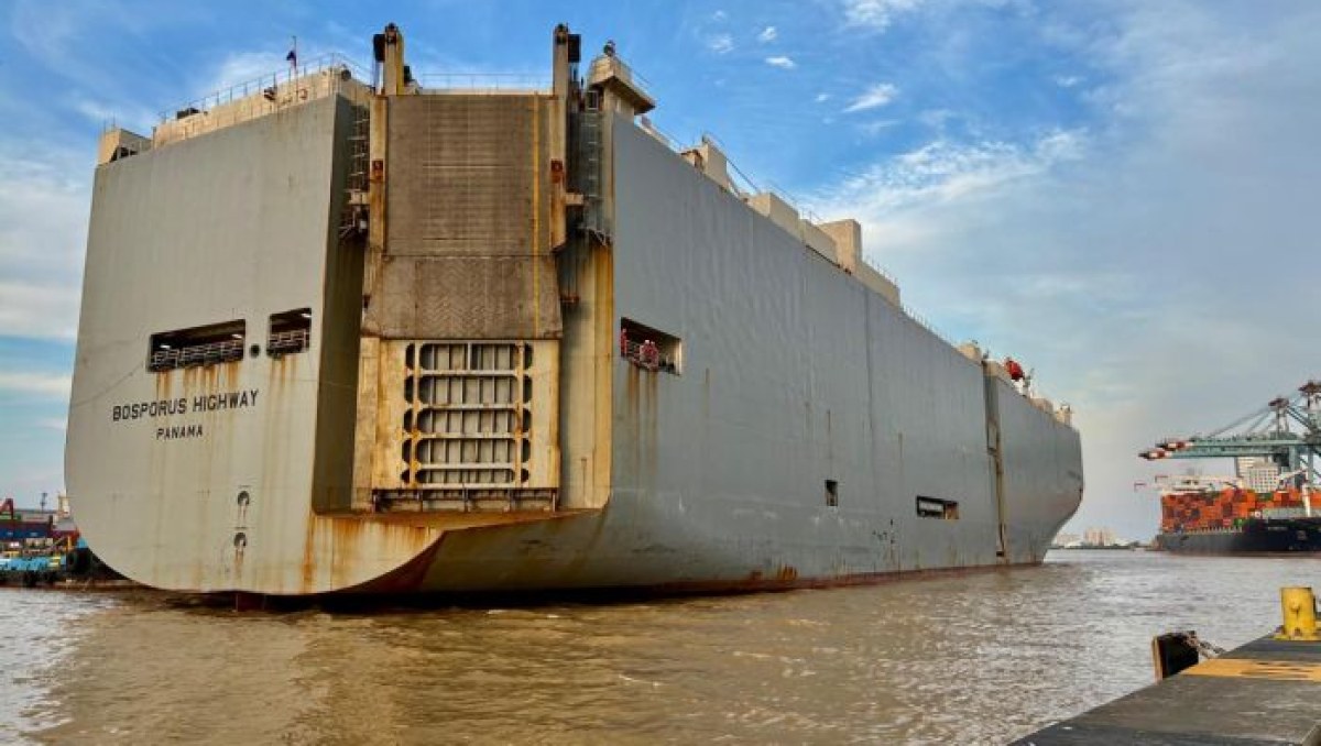 Porto de Itajaí recebe 599 veículos de luxo em navio com operação própria