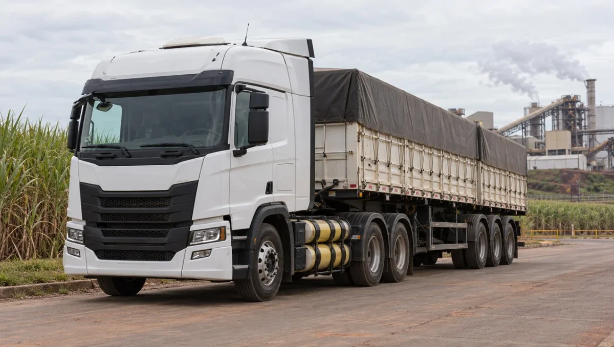 Biometano substitui diesel em caminhões que transportam açúcar ao Porto de Santos