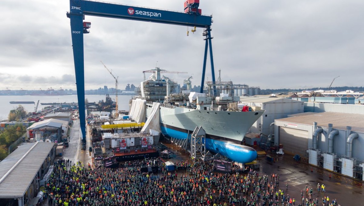 Seaspan Shipyards acoge ceremonia de colocación de quilla de rompehielos de la Guardia Costera canadiense