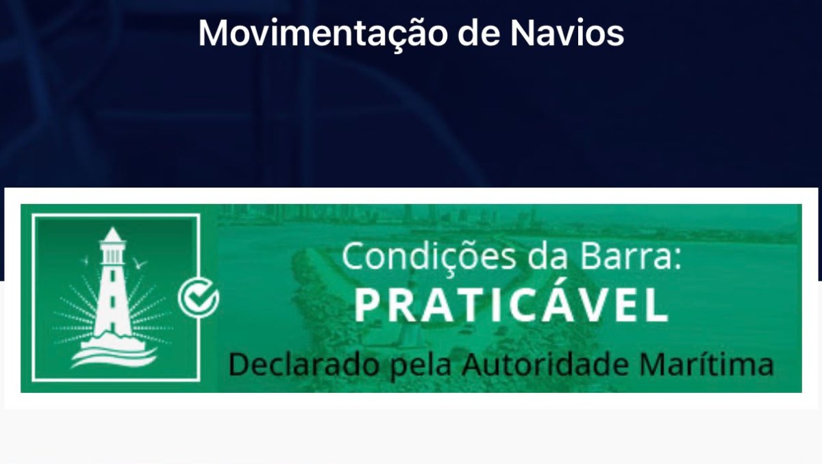 Capitania dos Portos declara praticabilidade total da barra do Porto de Itajaí