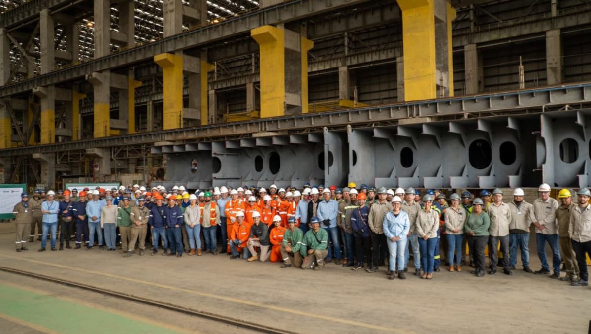 Estaleiro brasileiro inicia construção do primeiro de quatro navios Handymax para a Transpetro