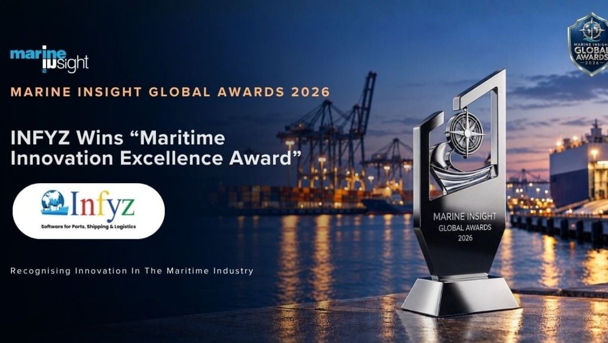 INFYZ Solutions Receives Maritime Innovation Excellence Award At Marine Insight Global Awards 2026