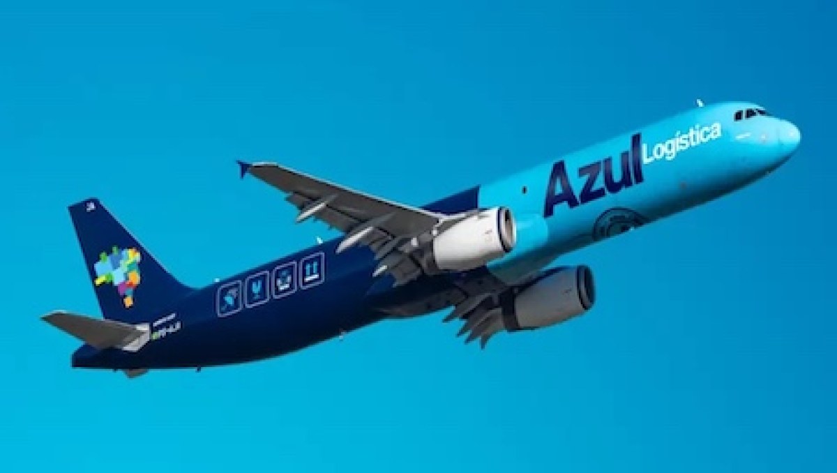 Azul recebe quarto A321F de frota prevista de seis cargueiros