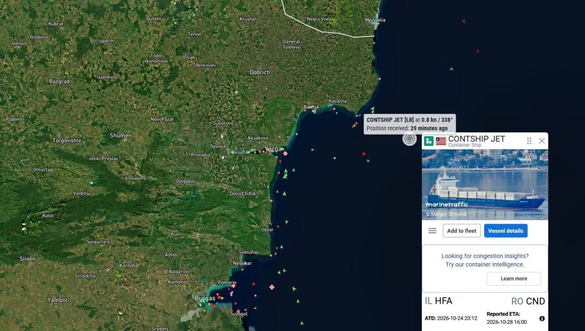Drones marinos dañan a portacontenedores frente a costa de Bulgaria
