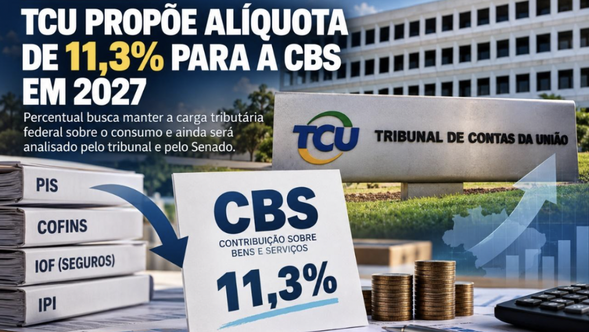 Reforma tributária: TCU propõe alíquota de 11,3% para a CBS em 2027