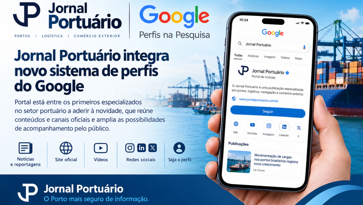 Jornal Portuário passa a integrar o Google Search Profiles e amplia presença no ecossistema digital