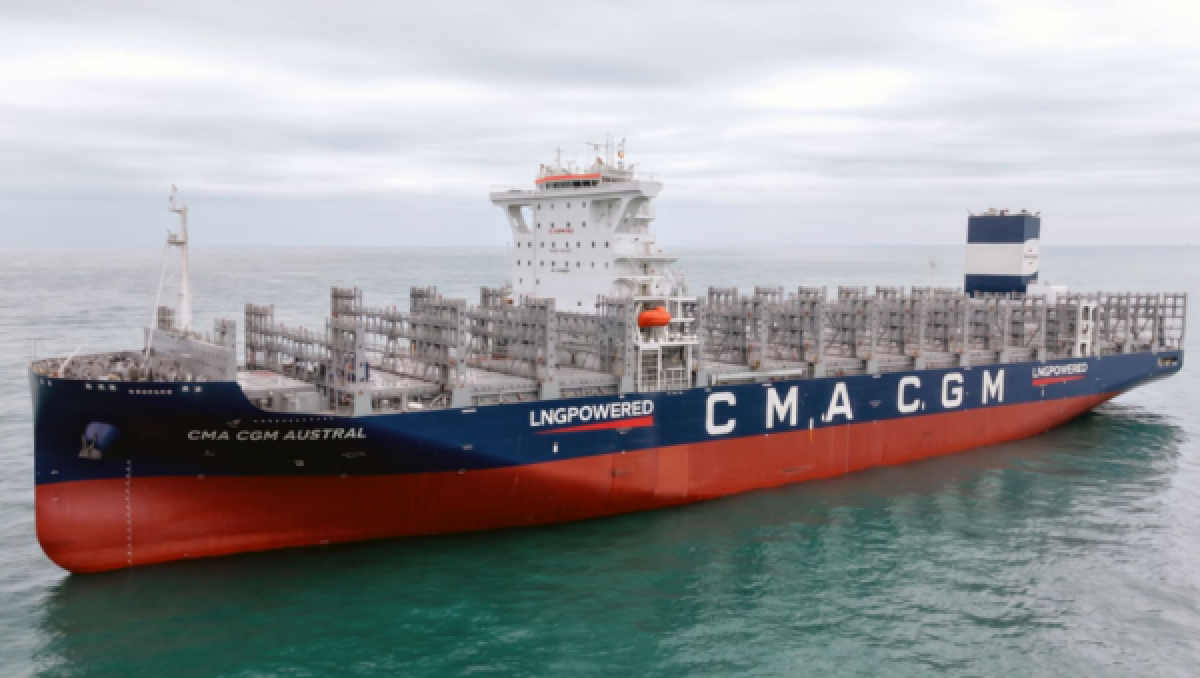 Astillero chino entrega nuevo portacontenedores CMA CGM Austral