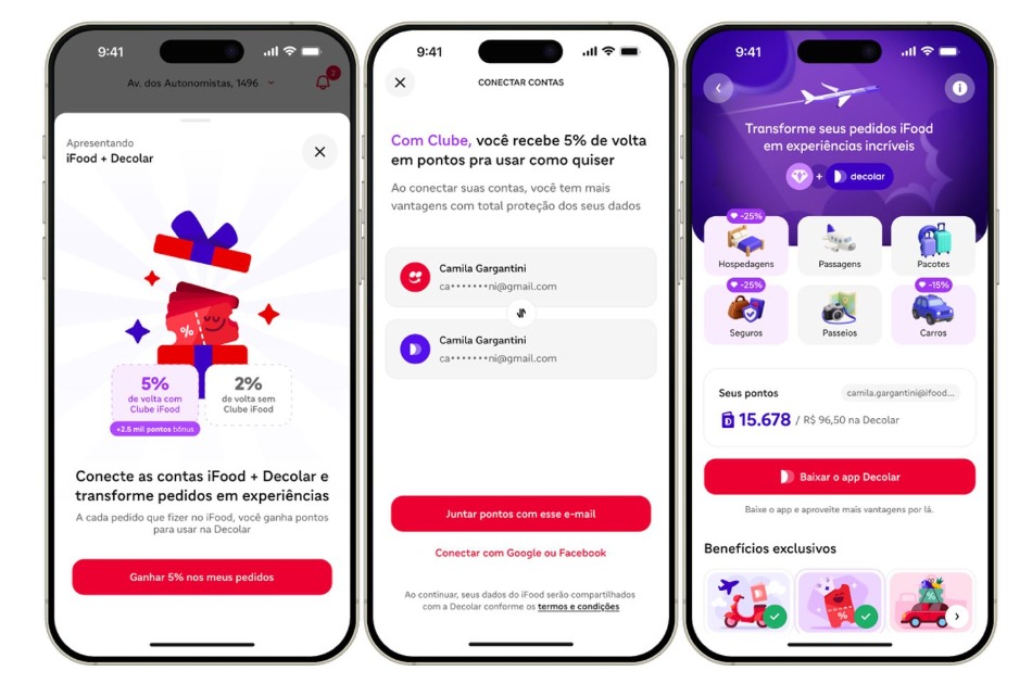 iFood e Decolar ampliam parceria e criam programa que transforma pedidos em viagens