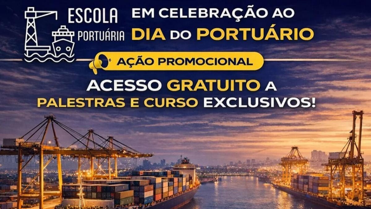 Escola Portuária lança ação promocional com acesso gratuito a cursos e palestras no Dia do Portuário