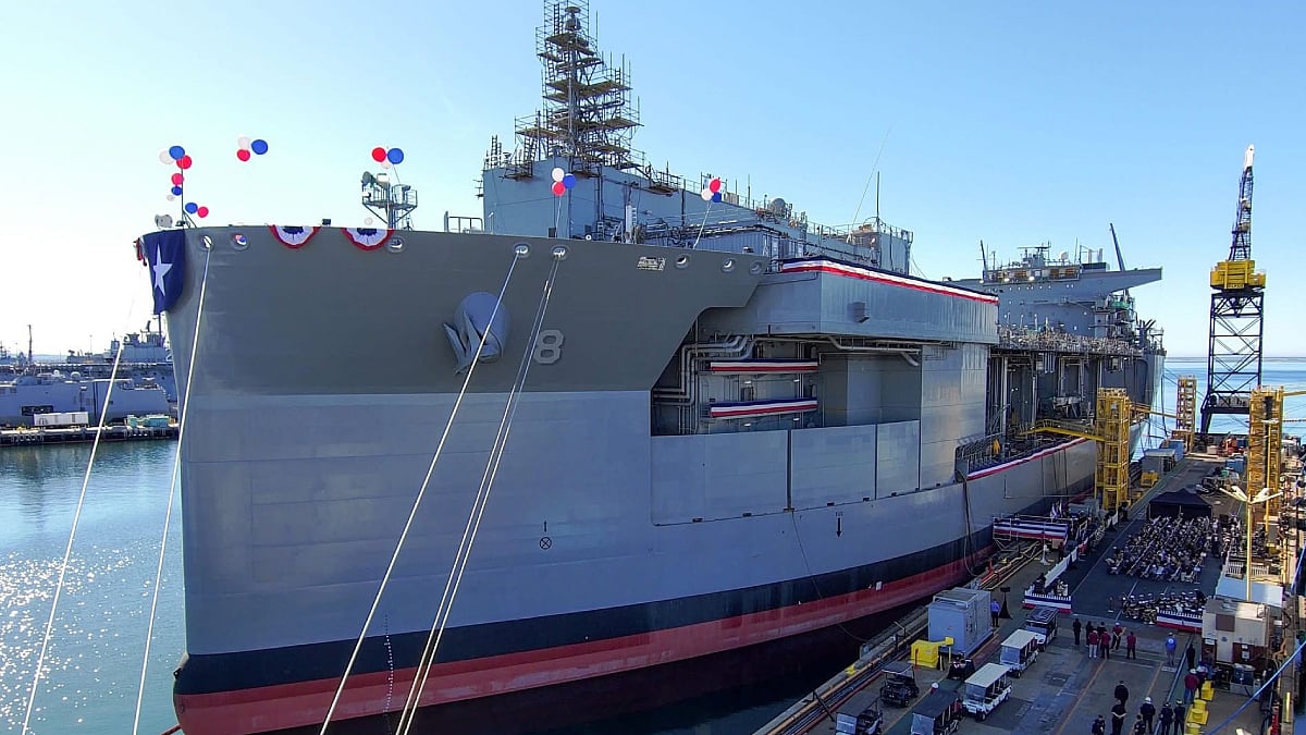 US Navy christens final expeditionary sea base