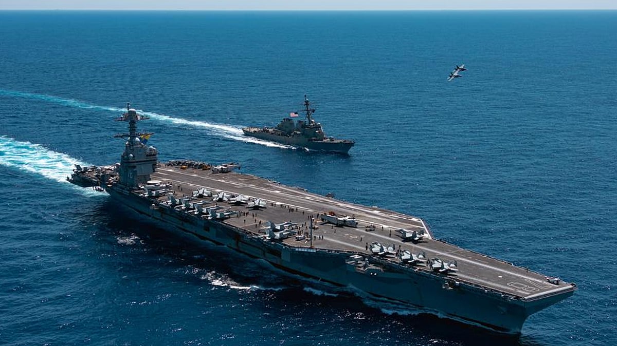 Aircraft carrier Gerald R. Ford arrives in Greece for repairs