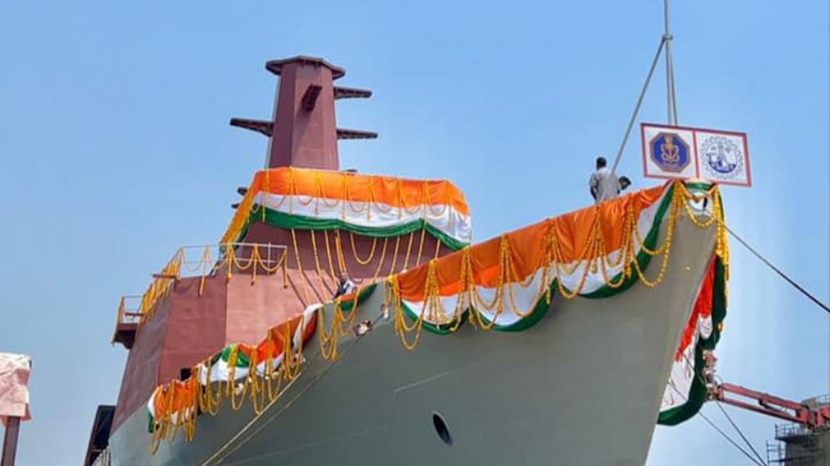 Indian Navy's newest offshore patrol vessel hits the water