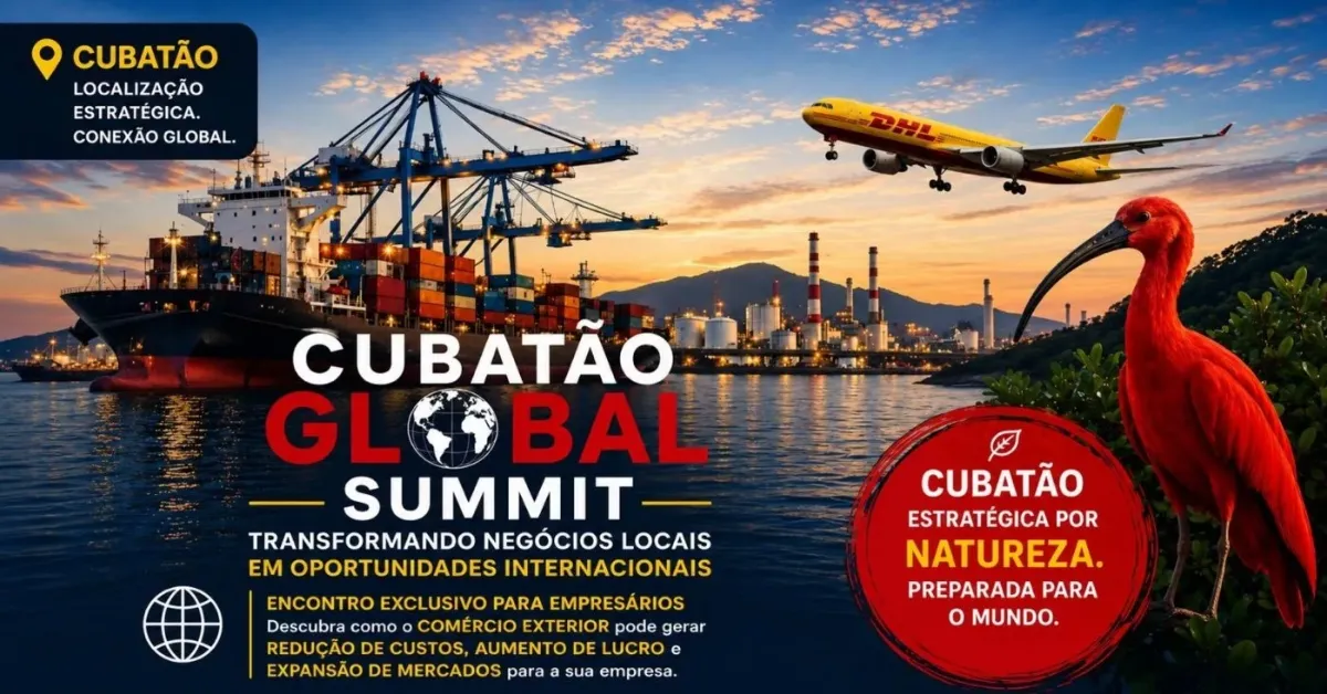 Cubatão Global Summit 2026 acontece no dia 29 de junho