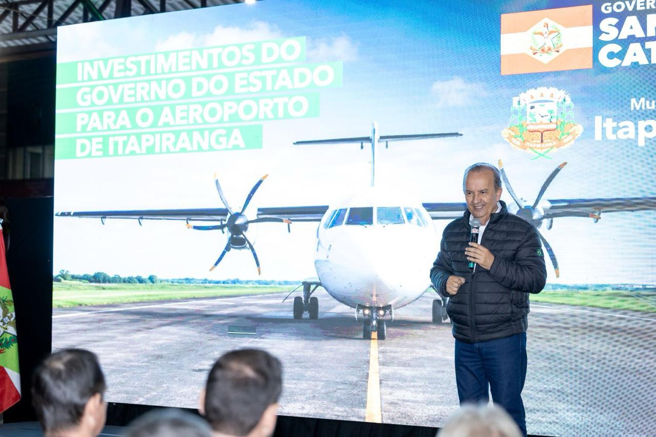 Governador de SC autoriza investimento de R$ 7,3 milhões para obras no Aeroporto de Itapiranga